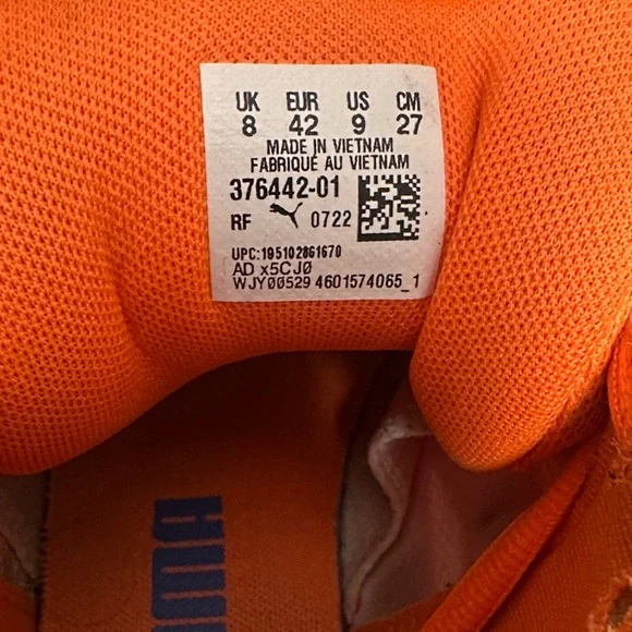 Puma MELO Red and Orange Basketball Sneakers - Picture 9 of 9